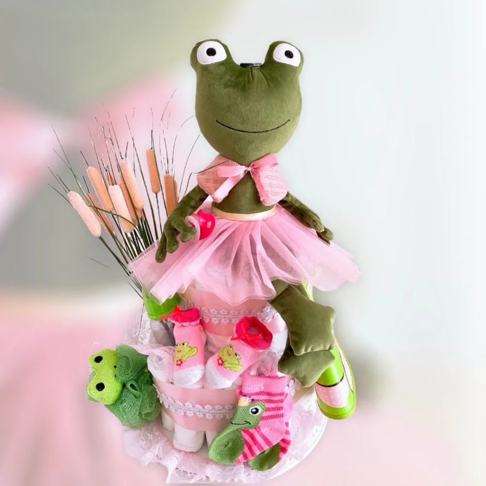 Frog Diaper Cake